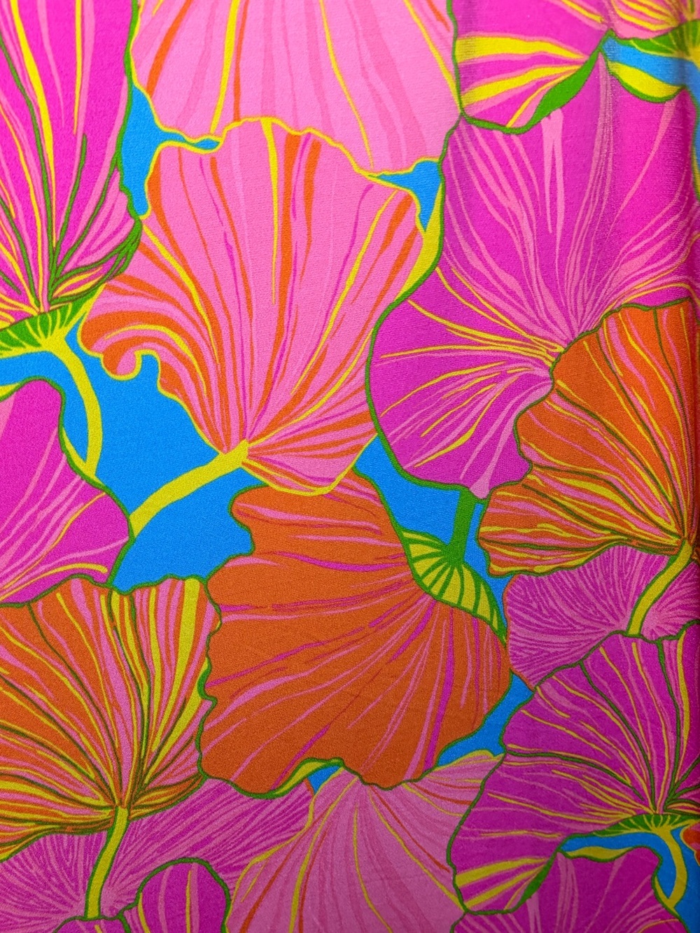 NWT Trina Turk Pink & Orange Floral Maxi Dress with Peephole Back. Size Medium - Picture 2 of 10